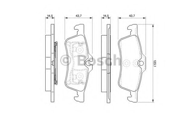 BOSCH Brake Pad Set, disc brake 10107065 - BOSCH