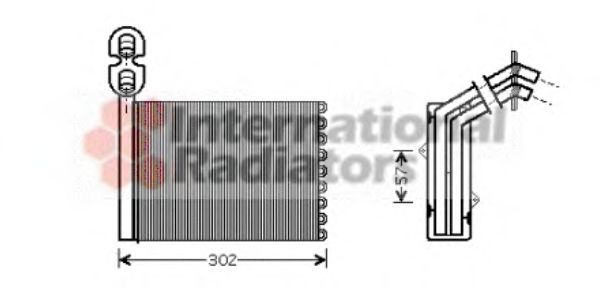 VAN WEZEL Heat Exchanger, interior heating 30075854 - VAN WEZEL