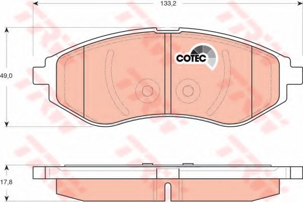 TRW Brake Pad Set, disc brake 10699636 - TRW
