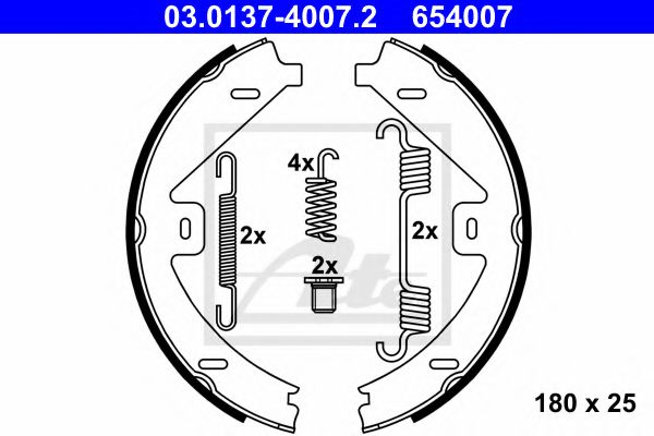 ATE Brake Shoe Set, parking brake 10399499 - ATE