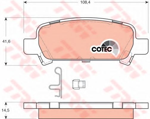 TRW Brake Pad Set, disc brake 10699607 - TRW