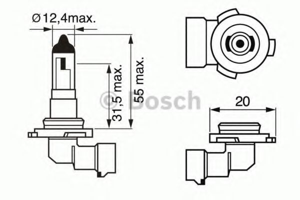 BOSCH Bulb, front fog light 10108141 - BOSCH