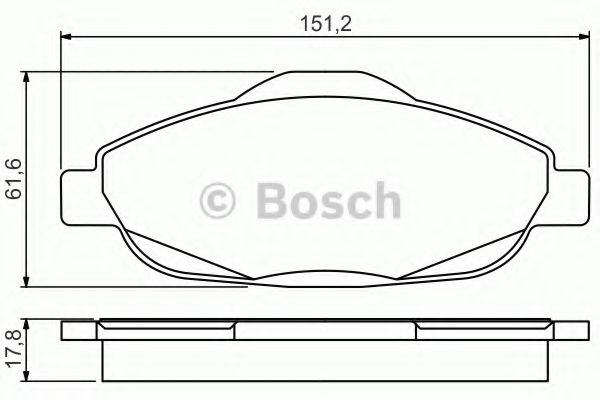 BOSCH Brake Pad Set, disc brake 11718663 - BOSCH
