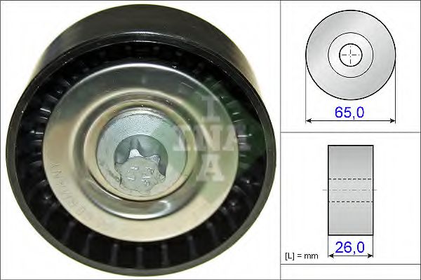 INA Deflection/Guide Pulley, V-ribbed b 10871255 - INA