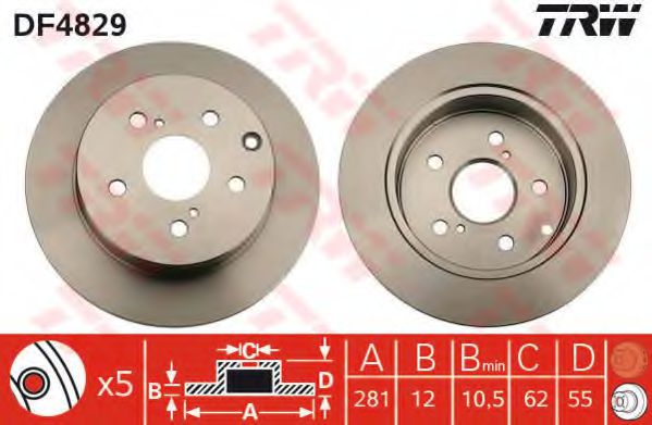 TRW Brake Disc 10706931 - TRW