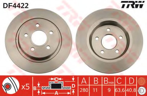 TRW Brake Disc 10706810 - TRW