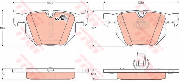 TRW Brake Pad Set, disc brake 4700031 - TRW