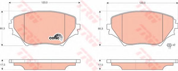 TRW Brake Pad Set, disc brake 3572164 - TRW