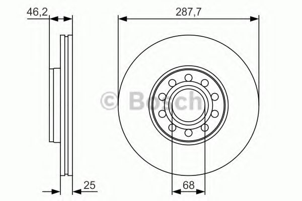 BOSCH Brake Disc 10937756 - BOSCH