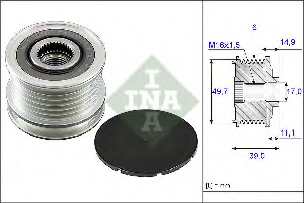 INA Alternator Freewheel Clutch 4436065 - INA