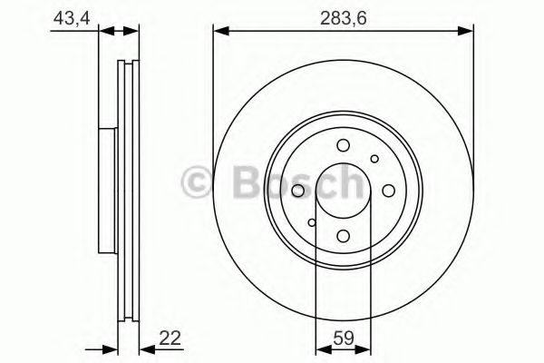 BOSCH Brake Disc 10937738 - BOSCH