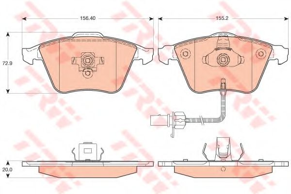 TRW Brake Pad Set, disc brake 10676870 - TRW