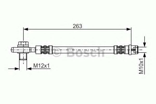 BOSCH Brake Hose 10107582 - BOSCH
