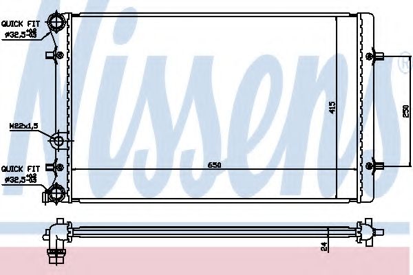 NISSENS Radiator, engine cooling 10371307 - NISSENS