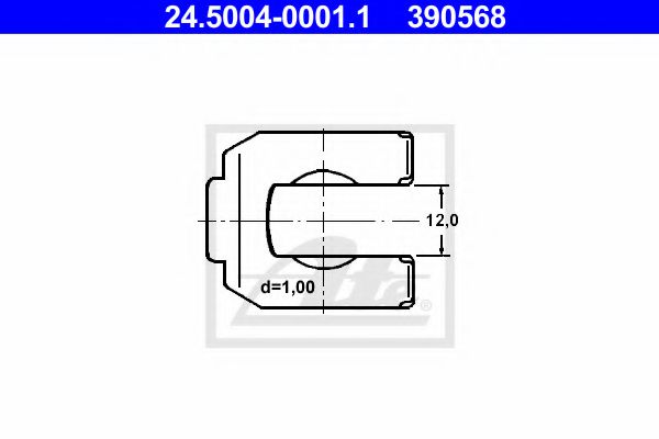 ATE Holding Bracket, brake hose 10126475 - ATE