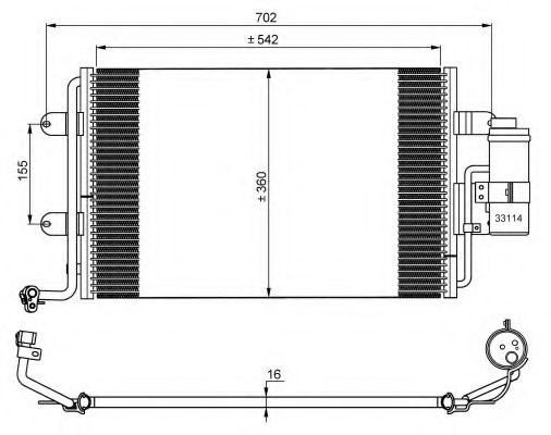 NRF Condenser, air conditioning 11541824 - NRF