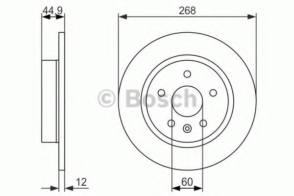 BOSCH Brake Disc 11610674 - BOSCH