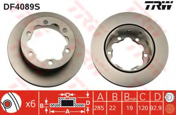 TRW Brake Disc 10677135 - TRW