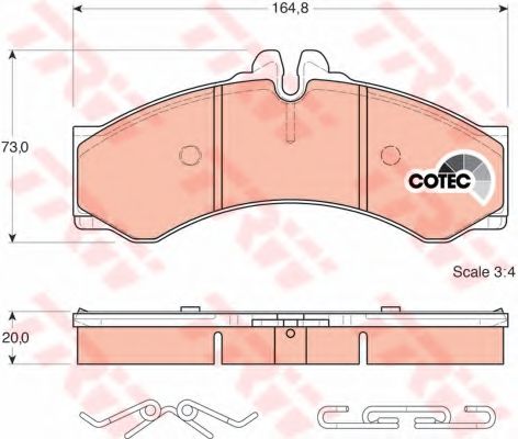 TRW Brake Pad Set, disc brake 10677670 - TRW
