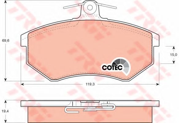 TRW Brake Pad Set, disc brake 3275791 - TRW