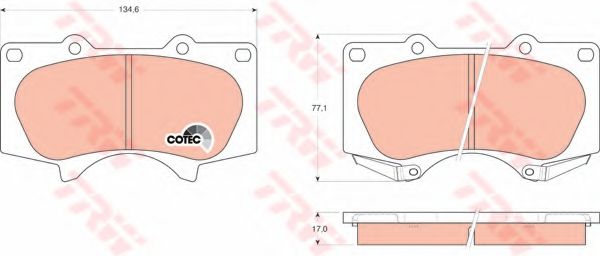 TRW Brake Pad Set, disc brake 10702263 - TRW