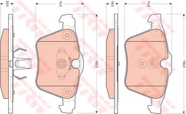 TRW Brake Pad Set, disc brake 10703899 - TRW