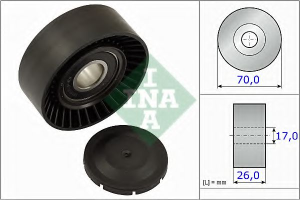 INA Tensioner Pulley, V-ribbed belt 10871104 - INA