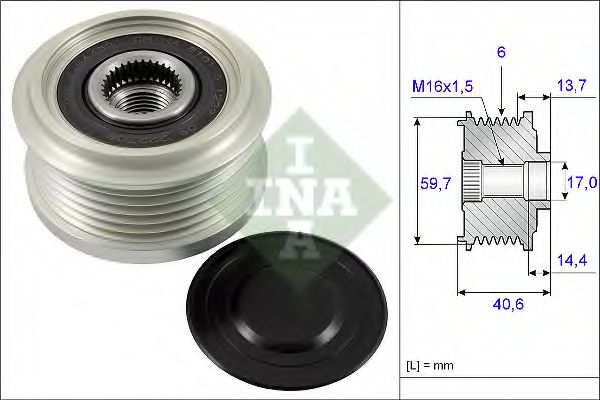 INA Alternator Freewheel Clutch 10871608 - INA