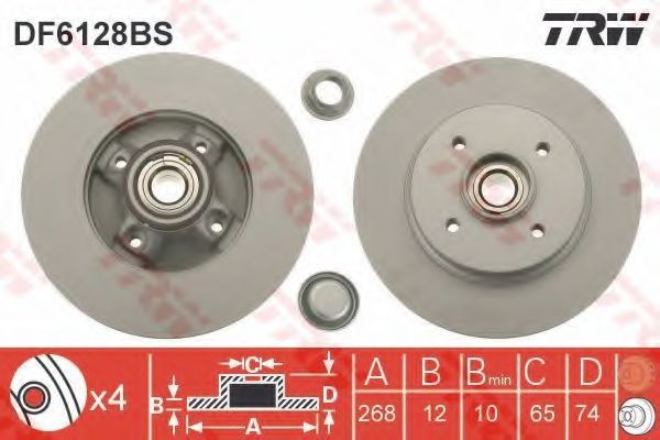 TRW Brake Disc 10709217 - TRW