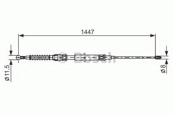 BOSCH Cable Pull, parking brake 10107934 - BOSCH