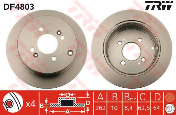 TRW Brake Disc 10710405 - TRW