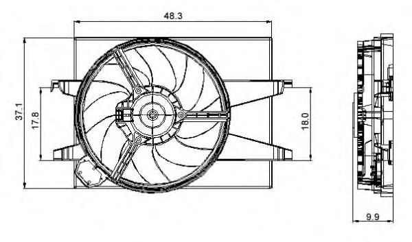 NRF Fan, engine cooling 11542322 - NRF