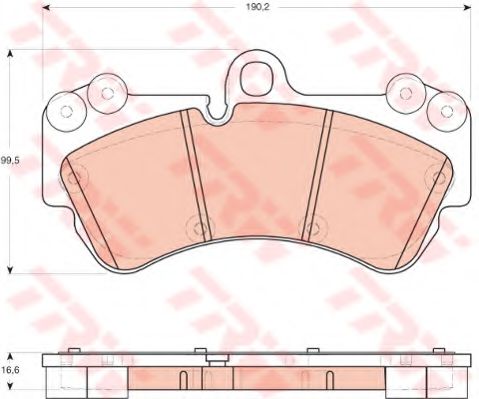 TRW Brake Pad Set, disc brake 10708297 - TRW