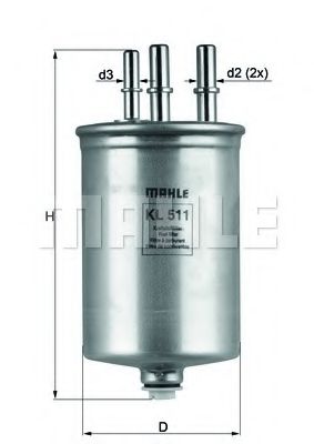 MAHLE Fuel filter 11663684 - MAHLE