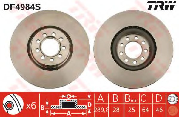TRW Brake Disc 10704270 - TRW