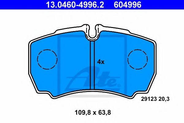 ATE Brake Pad Set, disc brake 10123024 - ATE