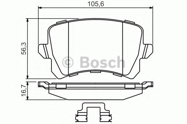 BOSCH Brake Pad Set, disc brake 11427892 - BOSCH
