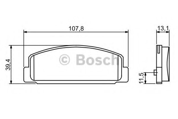 BOSCH Brake Pad Set, disc brake 10105153 - BOSCH