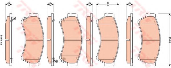 TRW Brake Pad Set, disc brake 10704143 - TRW