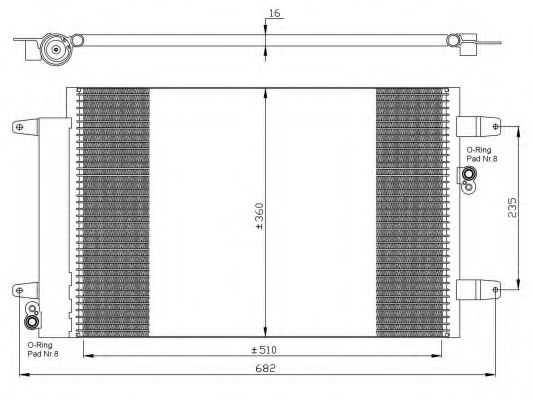 NRF Condenser, air conditioning 11541910 - NRF