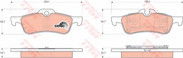 TRW Brake Pad Set, disc brake 10701321 - TRW