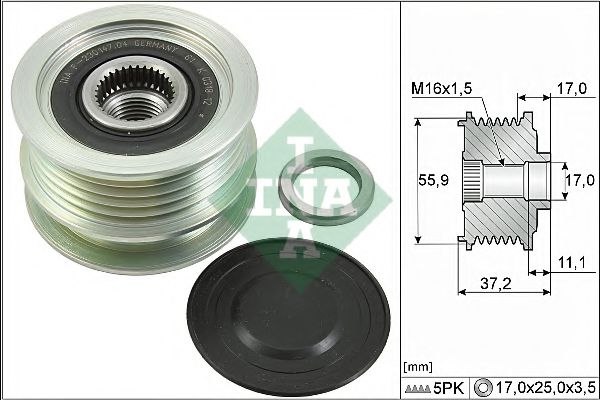 INA Alternator Freewheel Clutch 3404977 - INA