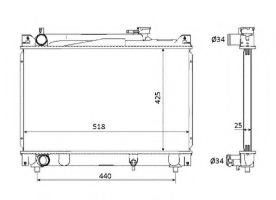 NRF Radiator, engine cooling 11544390 - NRF