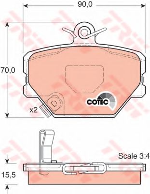TRW Brake Pad Set, disc brake 4700942 - TRW