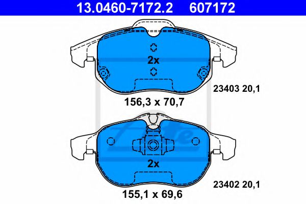 ATE Brake Pad Set, disc brake 10123325 - ATE