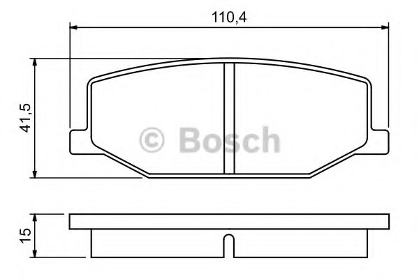 BOSCH Brake Pad Set, disc brake 10105176 - BOSCH