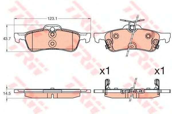 TRW Brake Pad Set, disc brake 11110712 - TRW