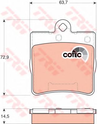 TRW Brake Pad Set, disc brake 10699104 - TRW