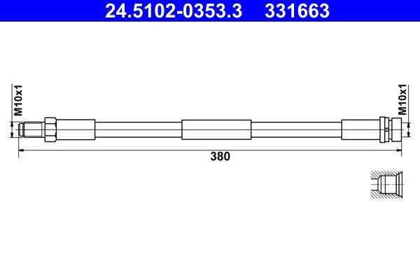 ATE Brake Disc 12103543 - ATE
