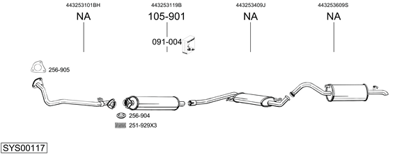 BOSAL Rear Muffler 12745738 - BOSAL